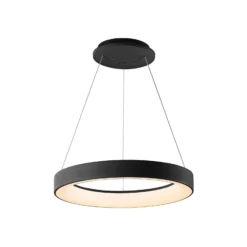 Lámpara colgante LED inteligente Niseko II, 38 cm, negra, CCT, atenuable