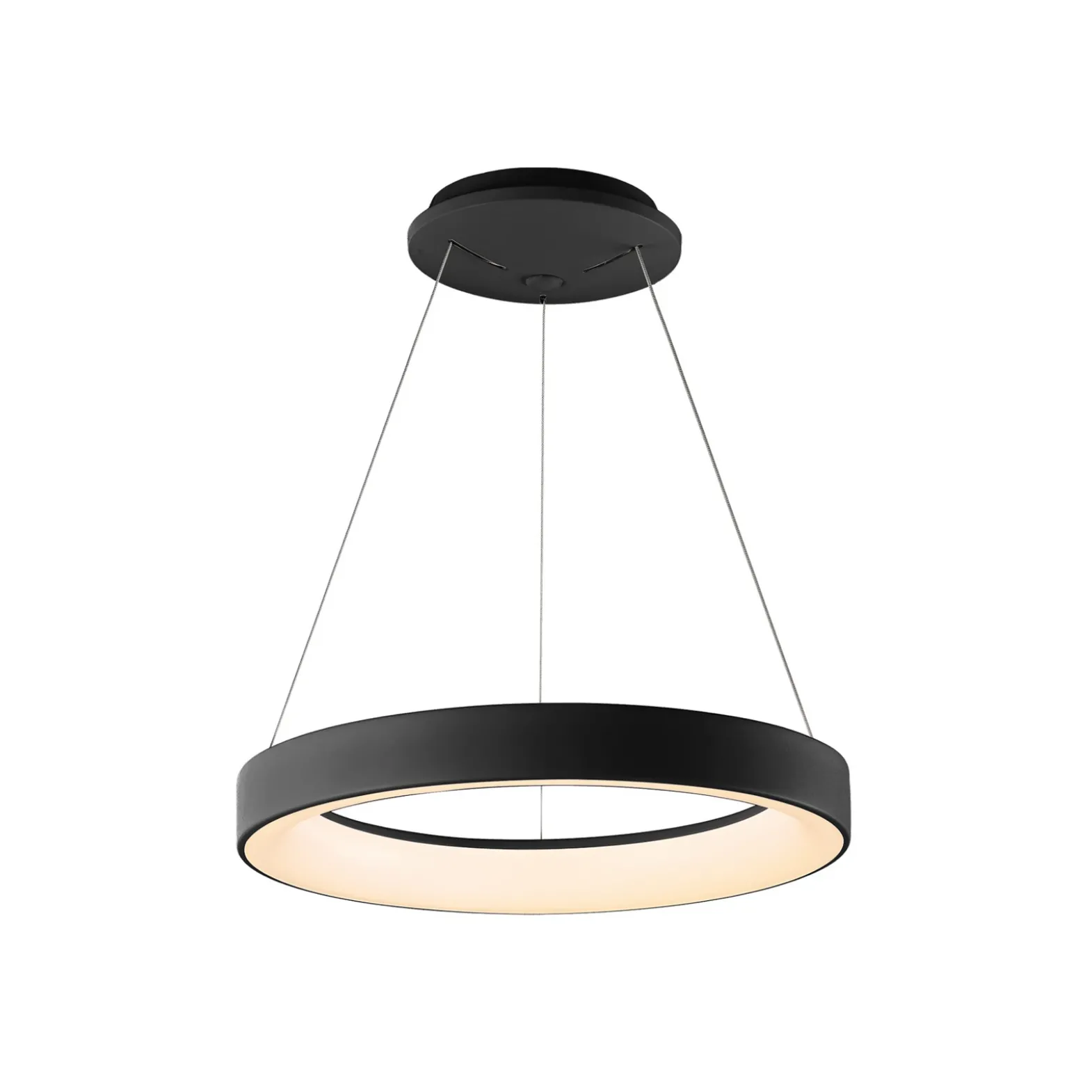 Lámpara colgante LED inteligente Niseko II, 38 cm, negra, CCT, atenuable