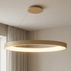 Lámpara colgante LED inteligente Niseko II, Ø 65 cm, color dorado, CCT