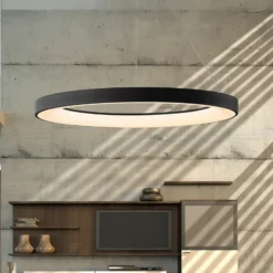 Lámpara colgante LED inteligente Niseko II, 65 cm, negra, CCT, atenuable