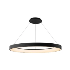 Lámpara colgante LED inteligente Niseko II, 65 cm, negra, CCT, atenuable