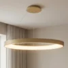 Lámpara colgante LED inteligente Niseko II, Ø 65 cm, color dorado, CCT