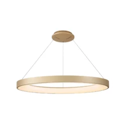 Lámpara colgante LED inteligente Niseko II, Ø 65 cm, color dorado, CCT