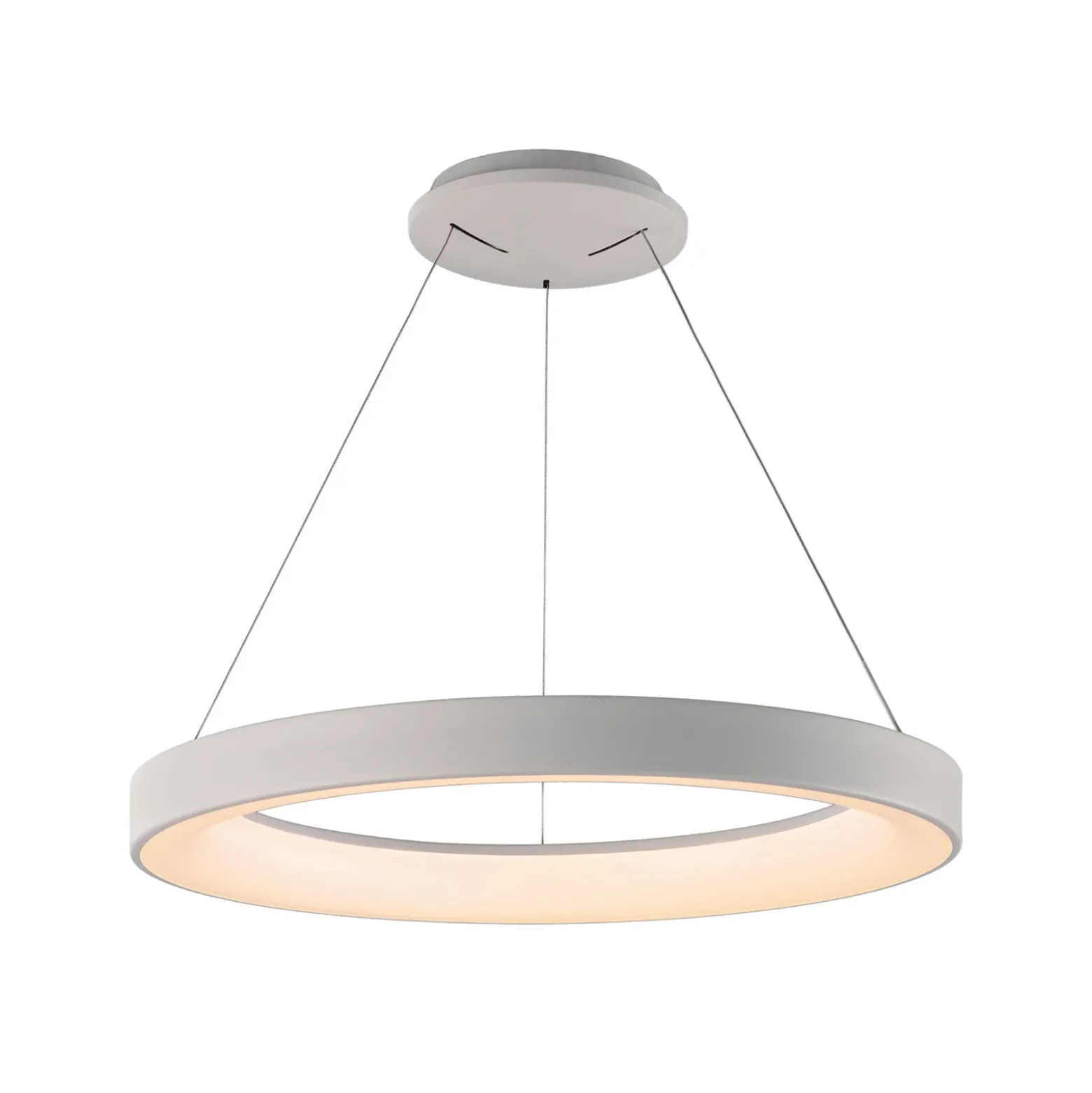 Lámpara colgante LED inteligente Niseko II, Ø 50 cm, blanca, CCT, atenuable