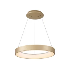 Lámpara colgante LED inteligente Niseko II, Ø 38 cm, color dorado, CCT