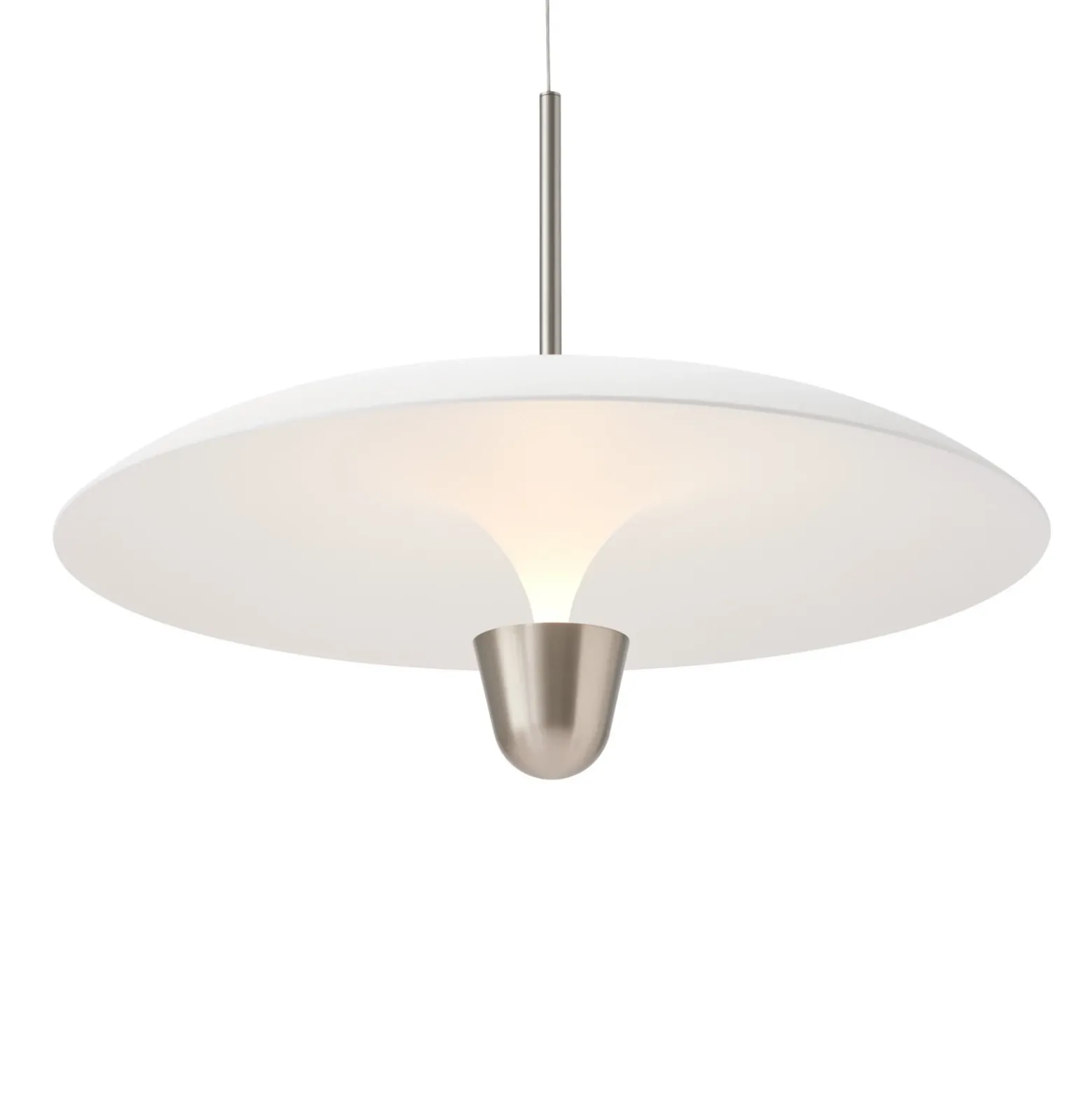 Lámpara colgante LED «Kantarell» de New Works, Ø 55 cm, níquel