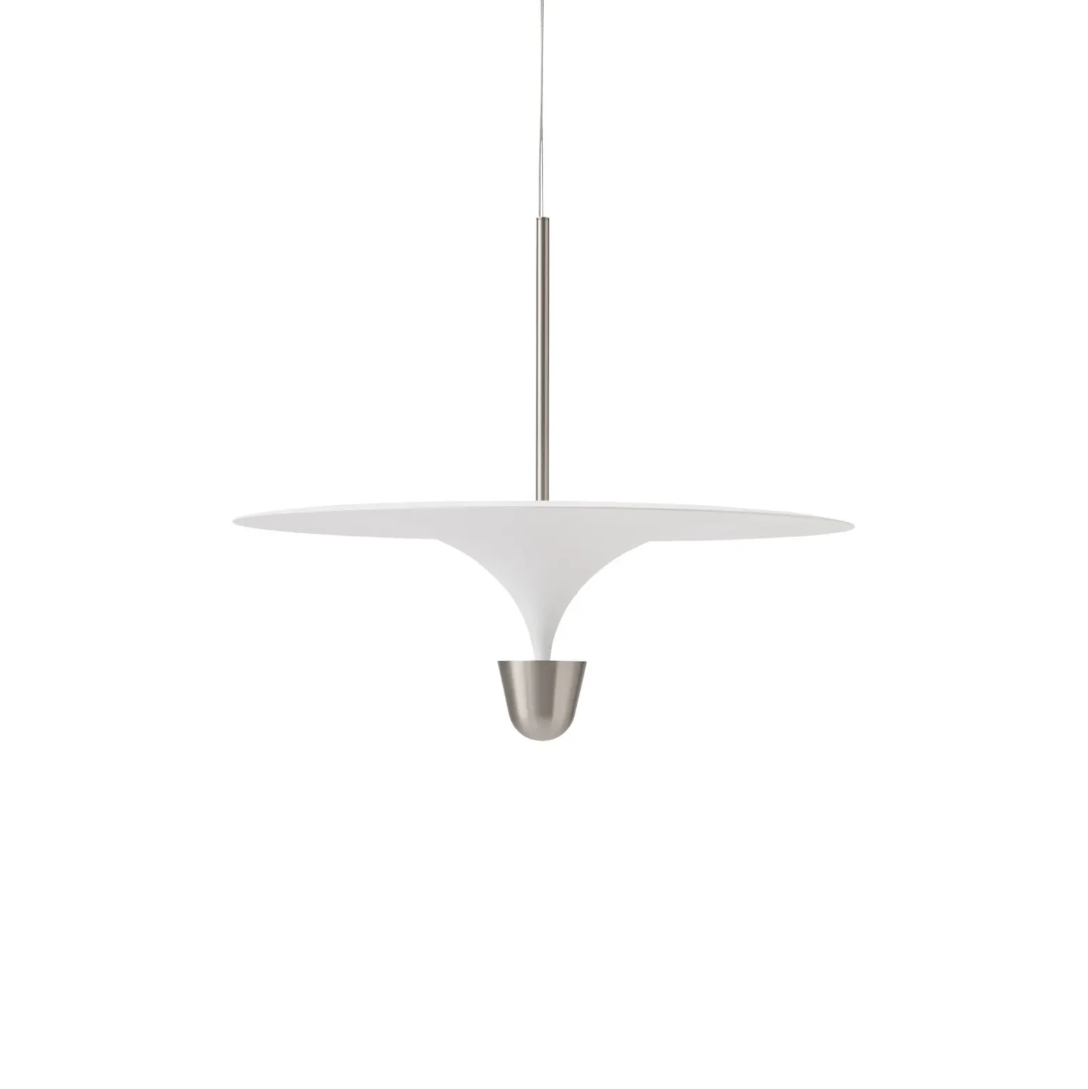 Lámpara colgante LED «Kantarell» de New Works, Ø 60 cm, níquel