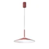 Lámpara colgante LED Khan, roja, Ø 48 cm, metal, CCT