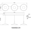Lámpara colgante LED Lampone, color arena, longitud 95 cm, metal, 3 luces.