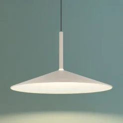 Lámpara colgante LED Lampone, color arena, Ø 47 cm, metal, Soft-Lift