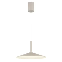 Lámpara colgante LED Lampone, color arena, Ø 47 cm, metal, Soft-Lift