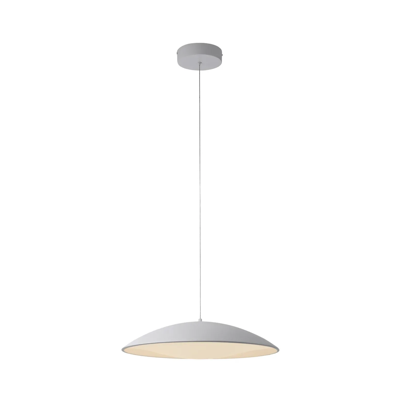 Lámpara colgante LED LENTE, blanca, Ø 50 cm, metal, Switchdim