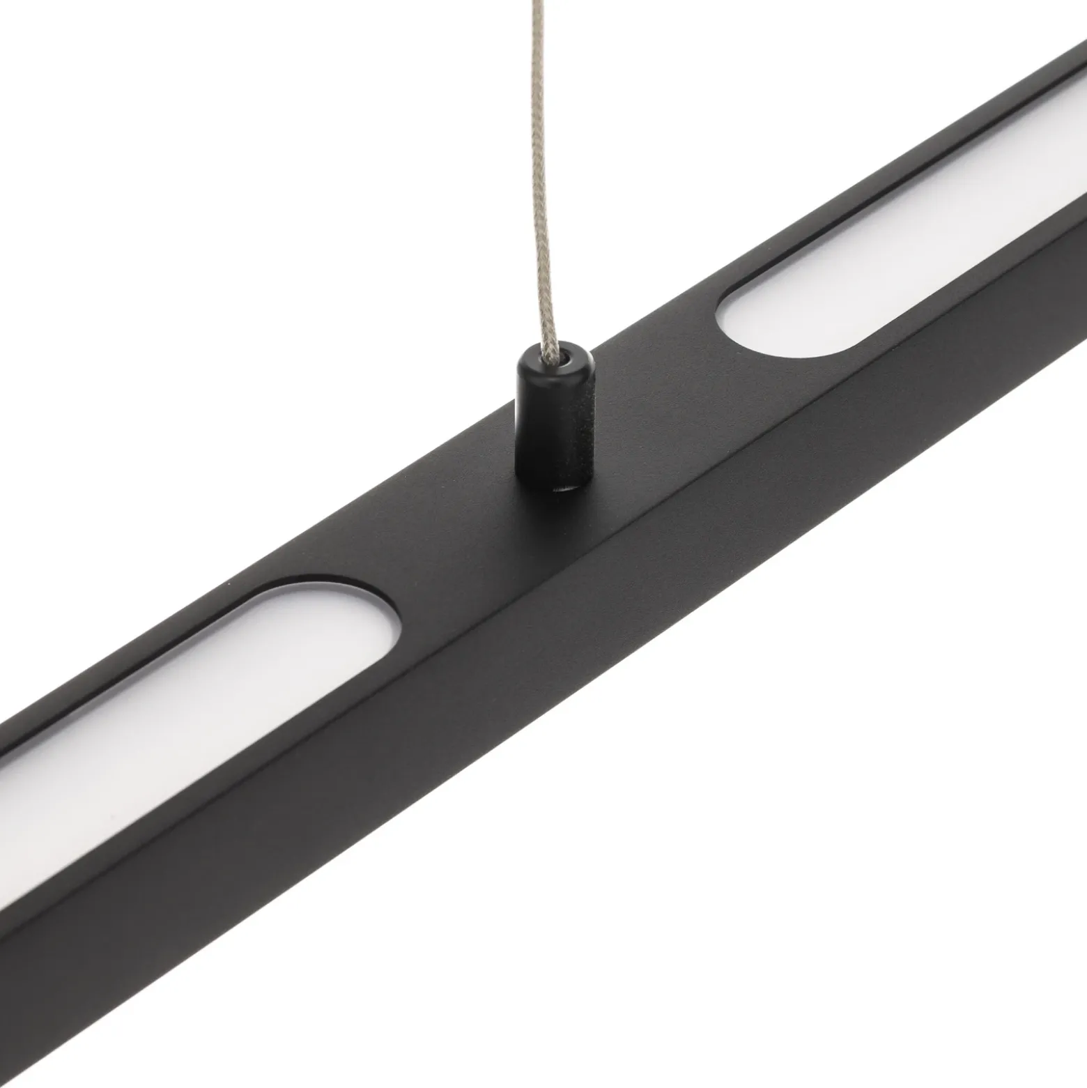 Lámpara colgante LED Lento de Paulmann, negra, 100 cm, luz hacia arriba/abajo,