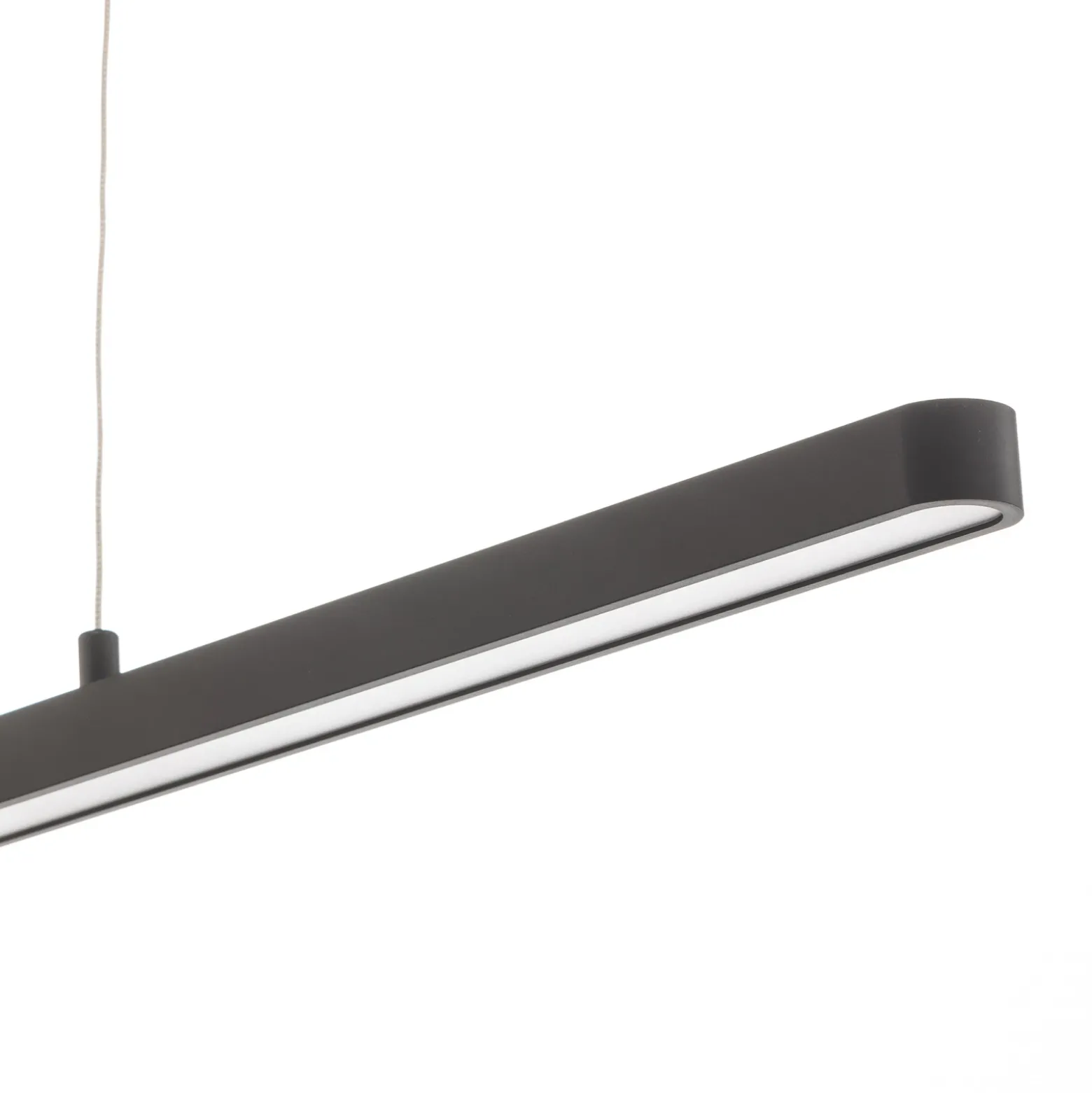 Lámpara colgante LED Lento de Paulmann, negra, 100 cm, luz hacia arriba/abajo,