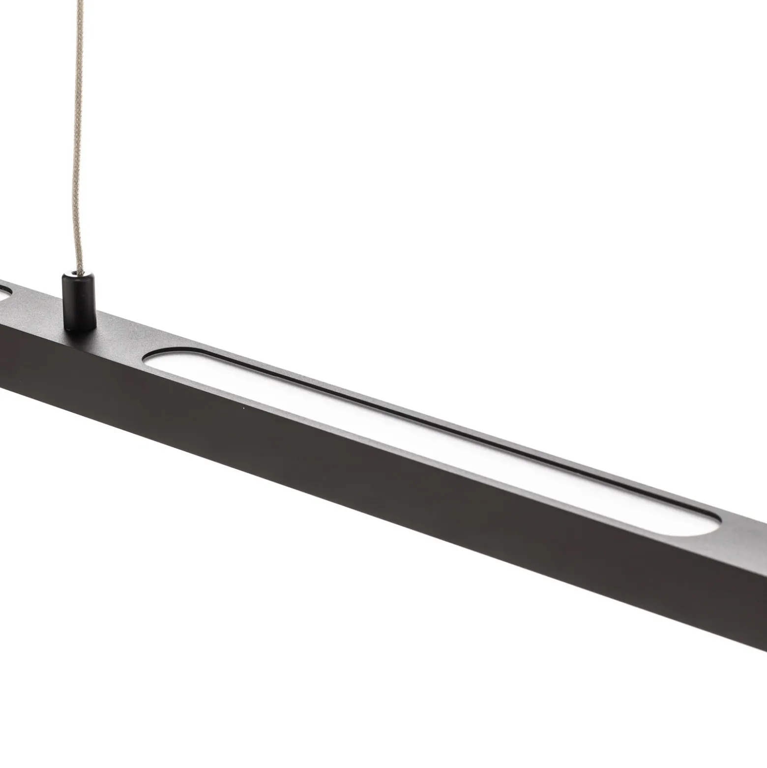 Lámpara colgante LED Lento de Paulmann, negra, 100 cm, luz hacia arriba/abajo,