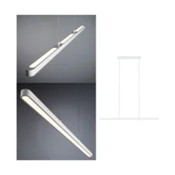 Lámpara colgante LED Lento de Paulmann, blanca, 100 cm, luz hacia arriba/abajo,