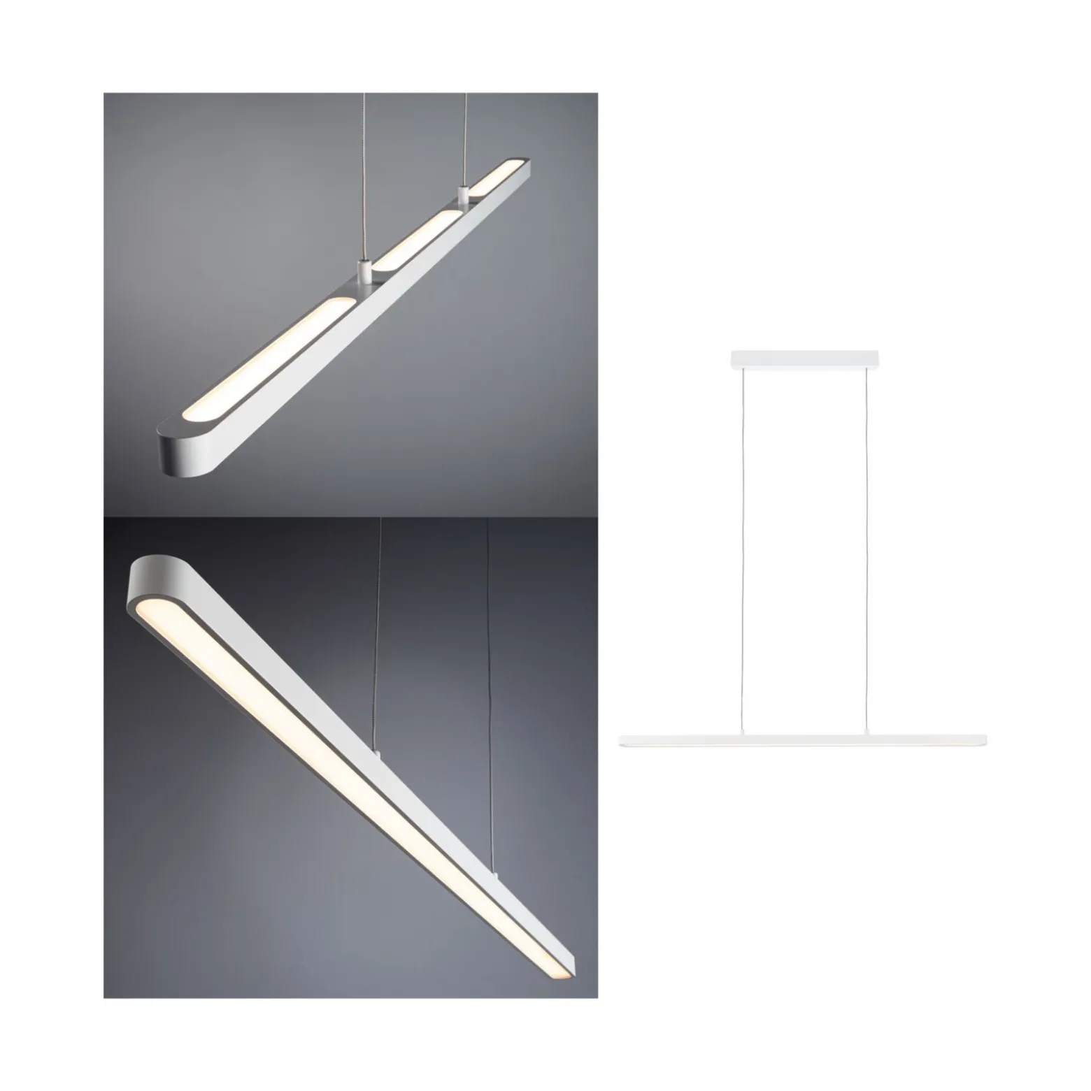 Lámpara colgante LED Lento de Paulmann, blanca, 100 cm, luz hacia arriba/abajo,