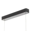 Lámpara colgante LED Lento de Paulmann, negra, 100 cm, luz hacia arriba/abajo,