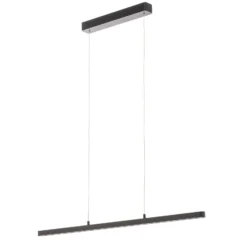 Lámpara colgante LED Lento de Paulmann, negra, 100 cm, luz hacia arriba/abajo,