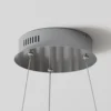 Lámpara colgante LED Lindby Davian, color níquel, Ø 49 cm, atenuable