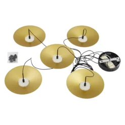 Lámpara colgante LED Lindby Norvind, 10 luces, negro, atenuable.
