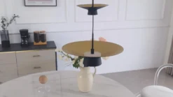Lámpara colgante LED Lindby Norvind, 10 luces, negro, atenuable.