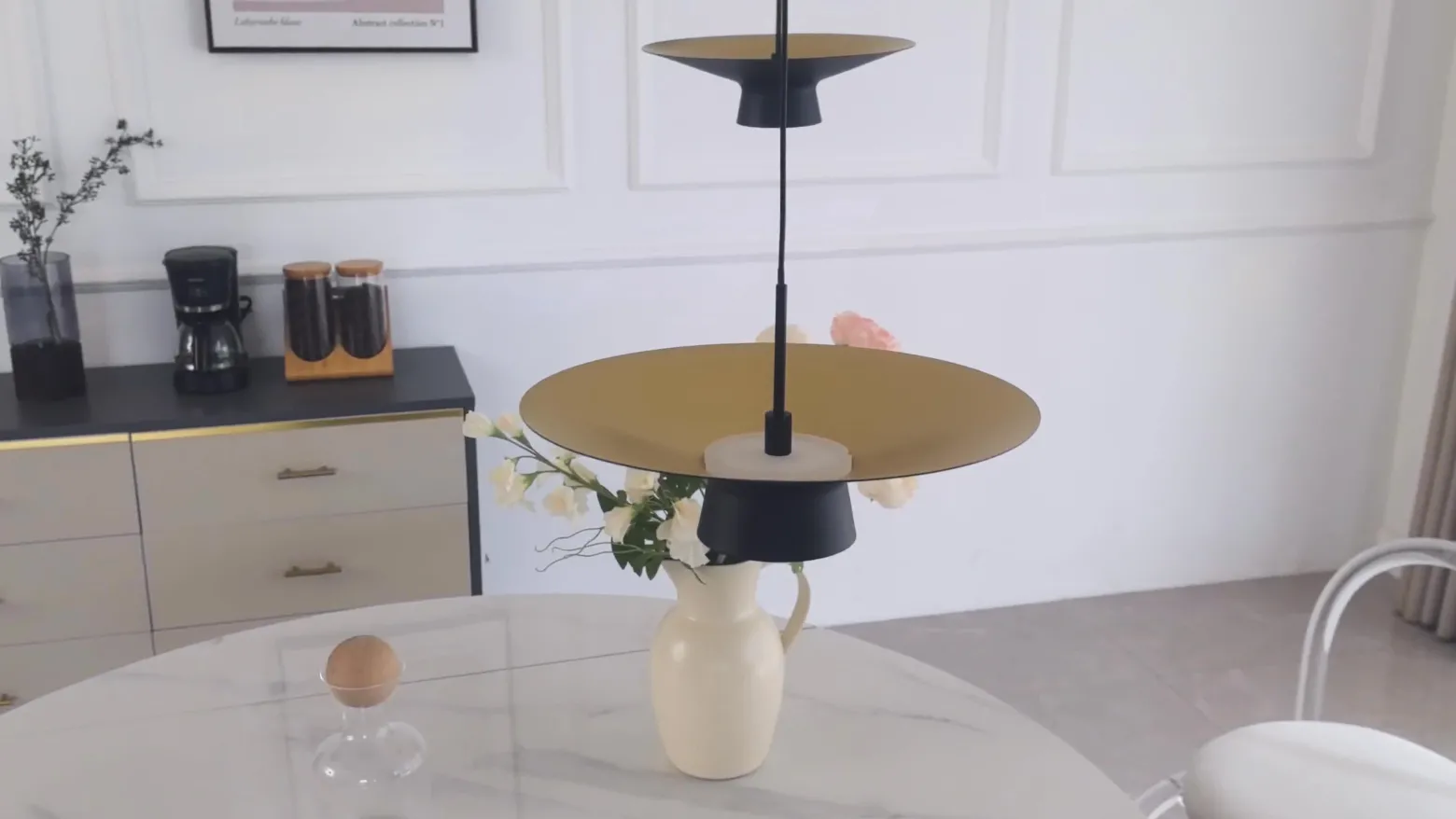 Lámpara colgante LED Lindby Norvind, 10 luces, negro, atenuable.