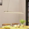 Lámpara colgante LED lineal Tymon, estrecha, extensible