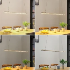 Lámpara colgante LED lineal Tymon, estrecha, extensible