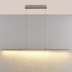 Lámpara colgante LED lineal Tymon, estrecha, extensible
