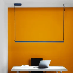 Lámpara colgante LED LOOM DESIGN Belto, azul