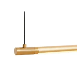 Lámpara colgante LED LOOM DESIGNStraw 200, dorada, aluminio