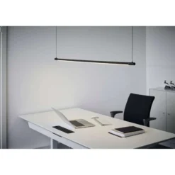Lámpara colgante LED LOOM DESIGN Straw 150, negra, aluminio