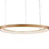 Lámpara colgante LED Loop, oro, Ø 80 cm