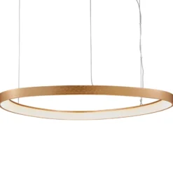 Lámpara colgante LED Loop, oro, Ø 80 cm