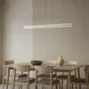 Lámpara colgante LED Lucande Arvon, color aluminio, 117 cm, atenuable, CCT