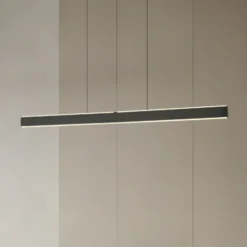 Lámpara colgante LED Lucande Arvon, negra, 117 cm, atenuable, CCT