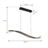 lámpara colgante LED Lucande Alevia, negro/dorado, CCT