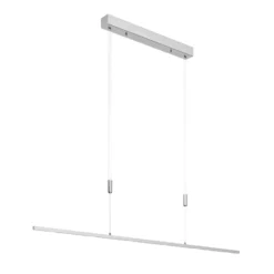 Lámpara colgante LED Lucande Arnik, 140 cm, color níquel, atenuable