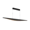 Lámpara colgante LED Lucande Clavit, negra, 140 cm, atenuable