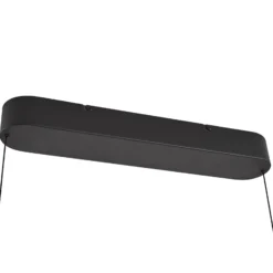 Lámpara colgante LED Lucande Clavit, negra, 140 cm, atenuable