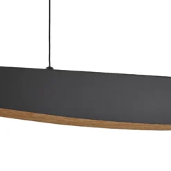 Lámpara colgante LED Lucande Clavit, negra, 140 cm, atenuable
