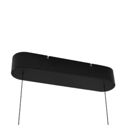 lámpara colgante LED Lucande Darnor, madera, CCT, longitud 100 cm