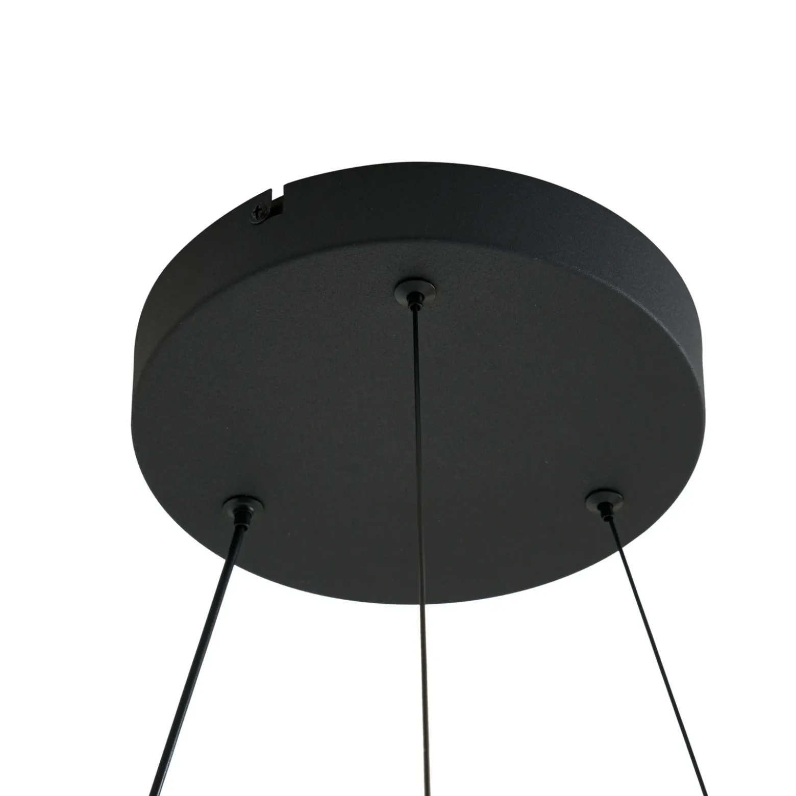 Lámpara colgante LED Lucande Daelor, negro/madera, CCT, atenuable