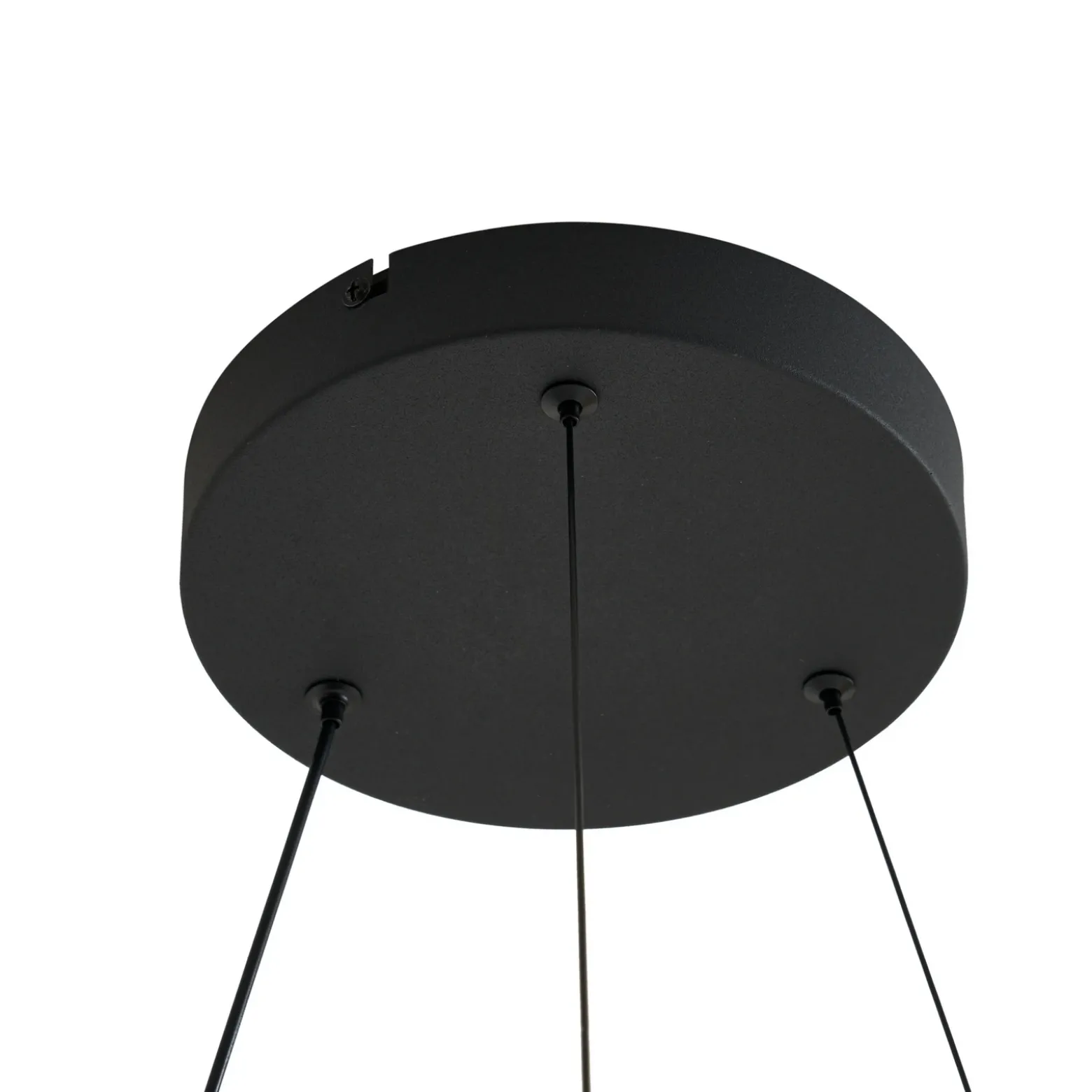Lámpara colgante LED Lucande Daelor, negro/aluminio, CCT, atenuable