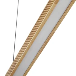 Lámpara colgante LED Lucande Emara, madera clara, roble, CCT
