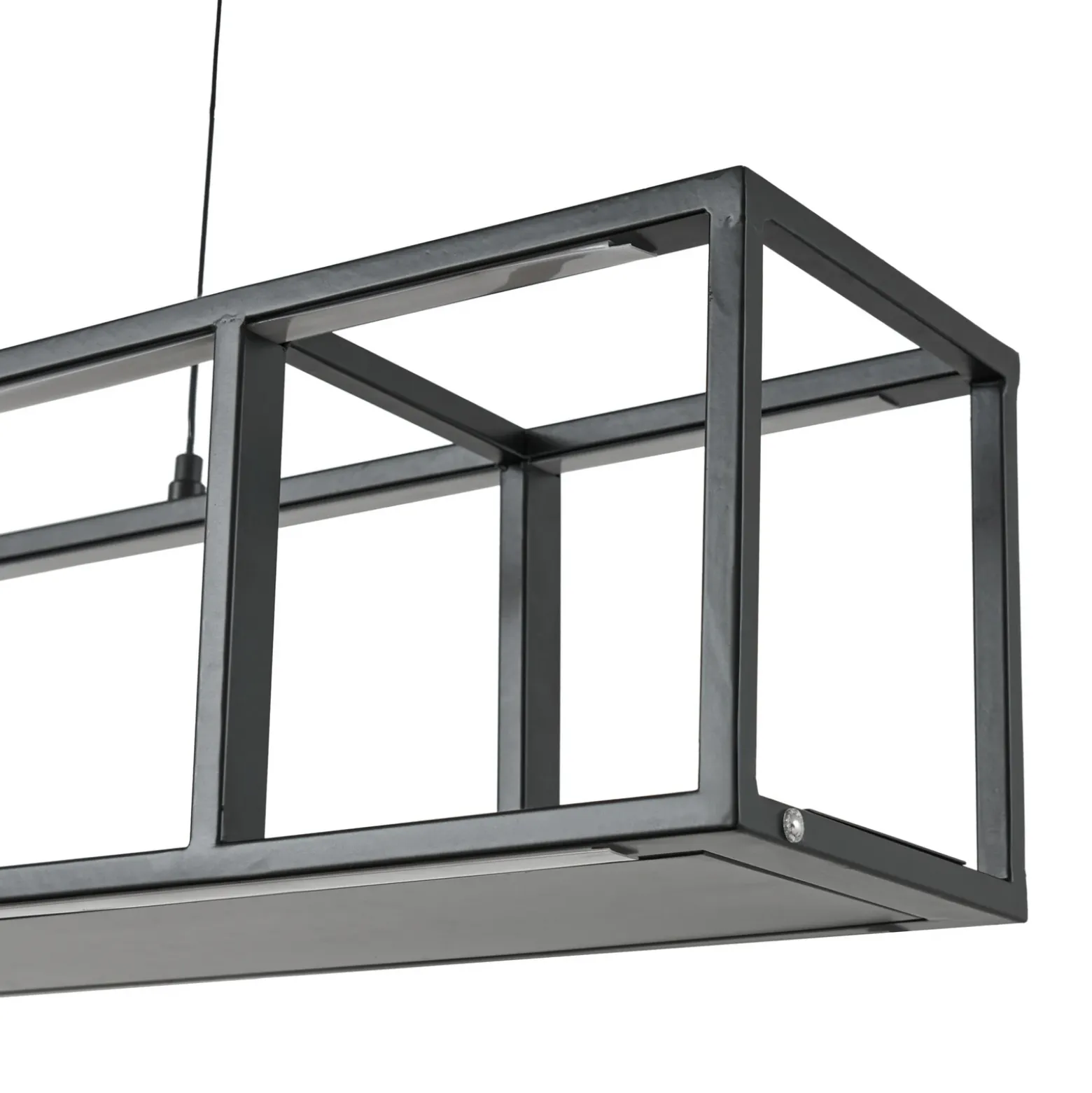 Lámpara colgante LED Lucande Estante, negra, atenuable
