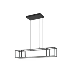 Lámpara colgante LED Lucande Estante, negra, atenuable