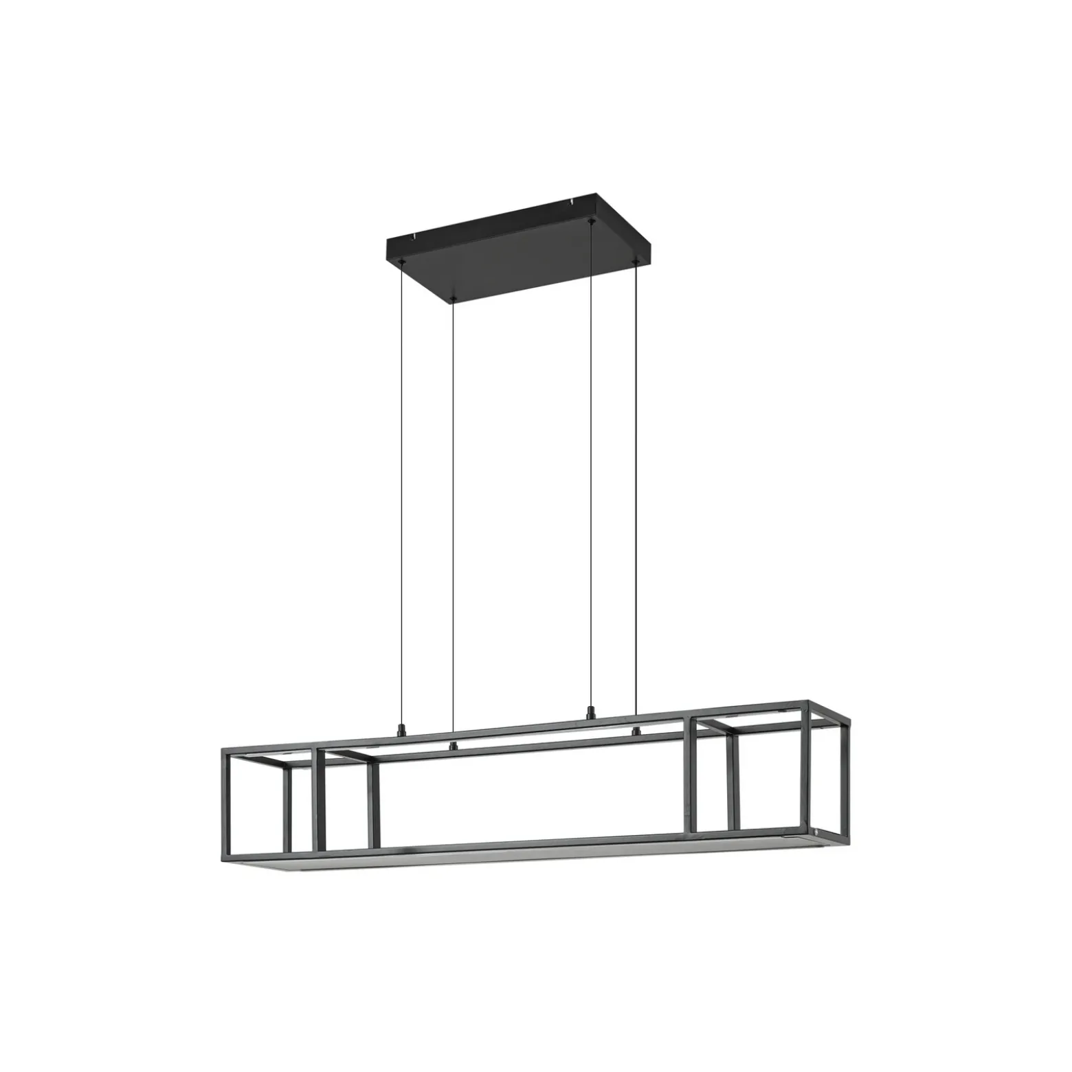 Lámpara colgante LED Lucande Estante, negra, atenuable