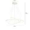Lámpara colgante LED Lucande Ezana, blanca, metal, Ø 80 cm